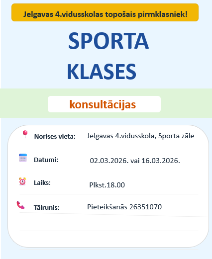Uzņemšana sporta klasē